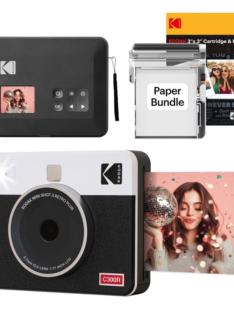 NEW Kodak Bundle: Mini Shot 3 Retro Instant Camera Photo Printer + 30 papers - Picture 2 of 2